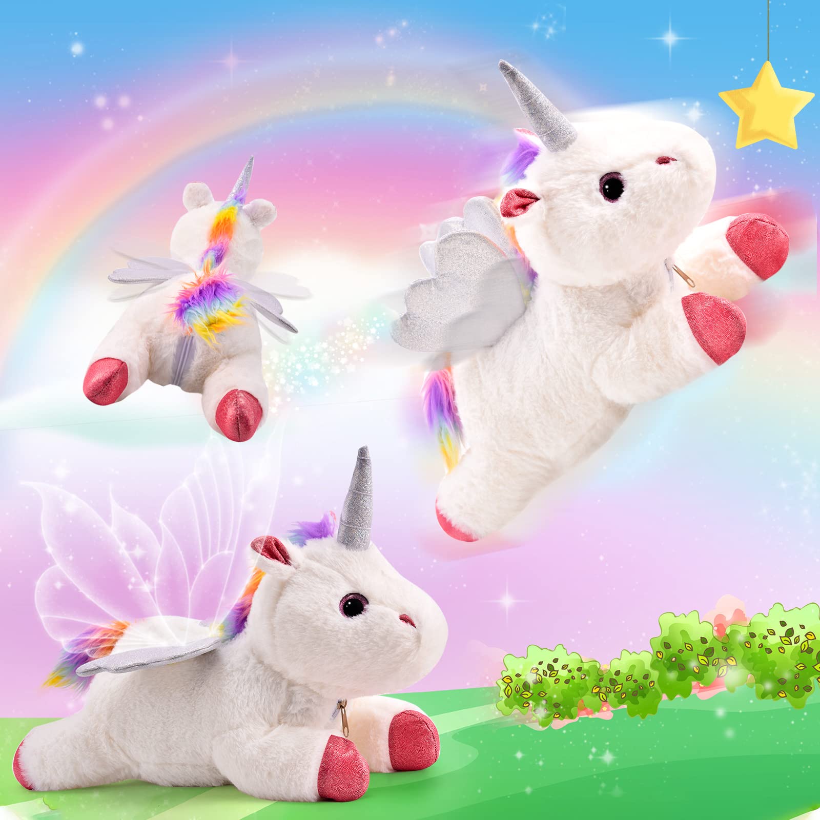 Amazon.co.jp: Lorfancy 5イン1ユニコーンぬいぐるみ 女の子用